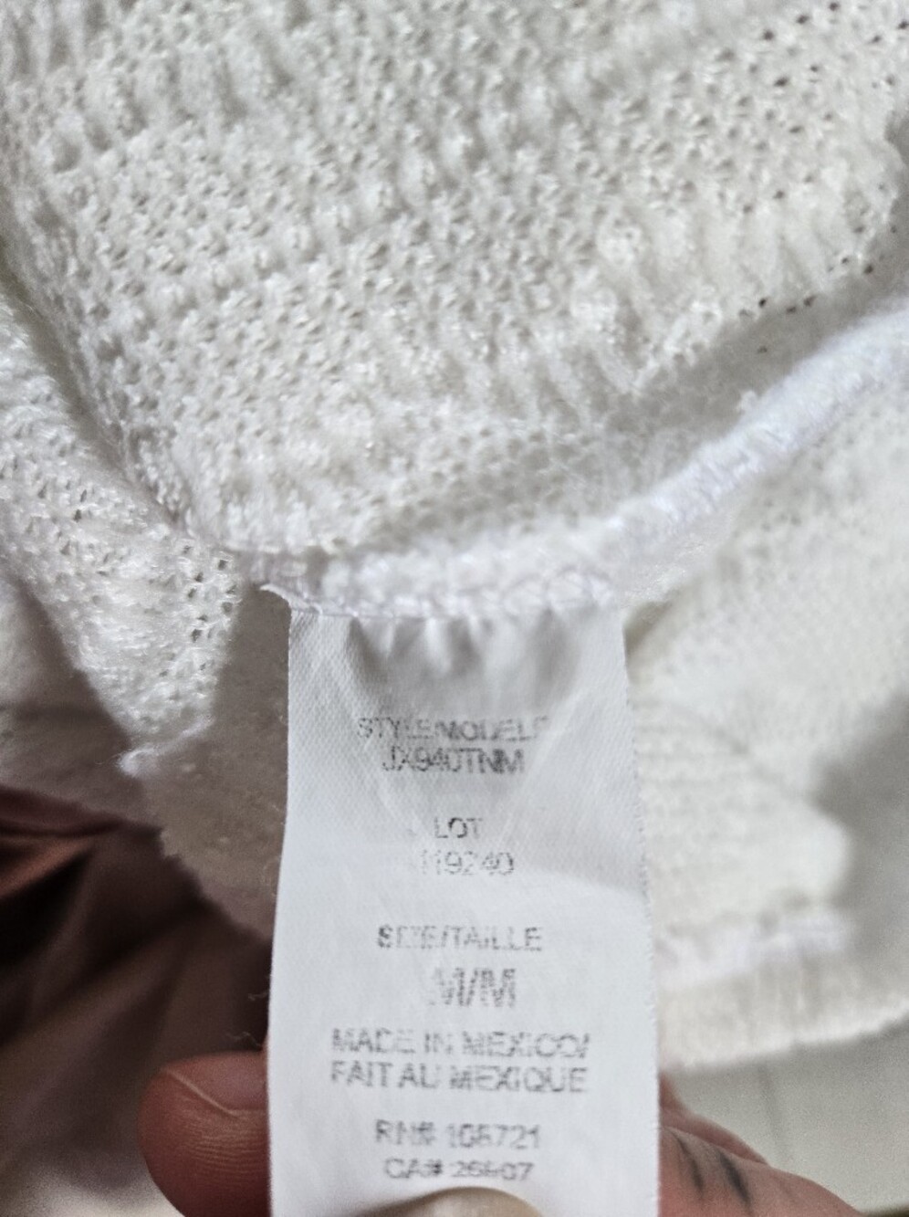 Antistar | White Cropped Cable Knit Boxy Sweater, Size M - Picture 10 of 11